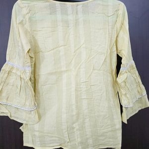 Cotton Yellow Branded Top