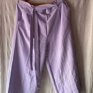 High-Waisted Linen-Blend Cropped Wide-Leg Pants