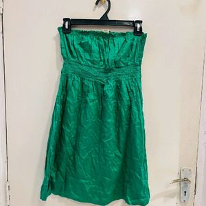 Green Beautiful Smoking Linen Tube Dress