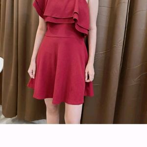 Flared Maroon Dress