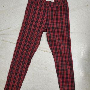 Checks Print Leggings