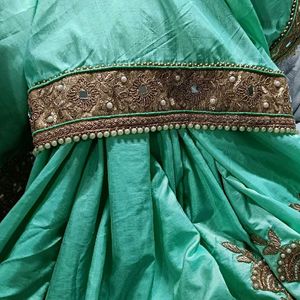 Heavy Green Saree