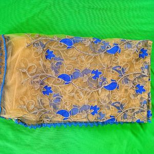 Party Wear Net Embroidery Dupatta