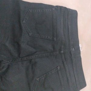 Black Colour Denim Shorts