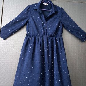 Navy blue shirt dress