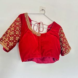 Maroon Embroidered Blouse