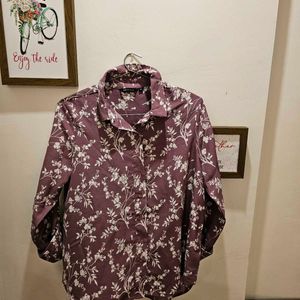 Floral Print Shirt M Size || Pure Cotton