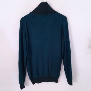 Teal Blue Sweater Styel T-Shirt (Men's)