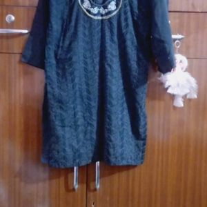 embroidery black kurta