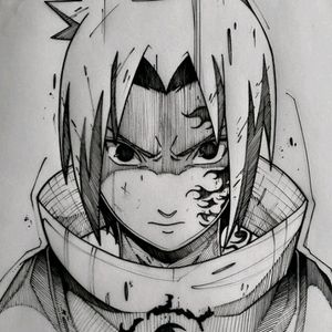 Sasuke Pencil Drawing