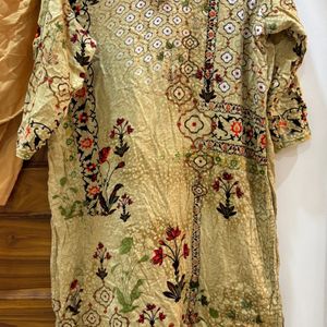 3xl Pakistani Lawn Set With Lengthy Shawl