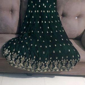 Very beautiful bottle green, western❤️ gown