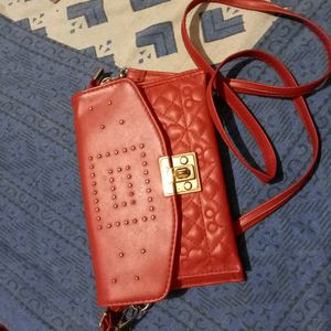 Red Stylish Sling Bag For Women