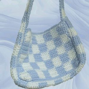 Crochet Blue Bag