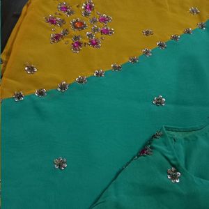 Beautiful Saree With Stitched Blouse