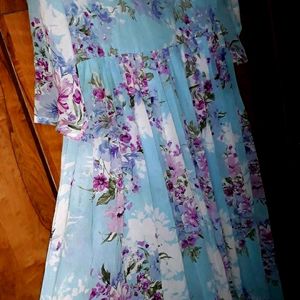 Neyra Cut Floral Maxi Dress