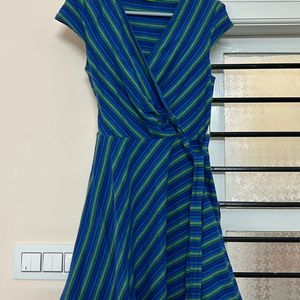 Blue-Green Multicoloured Dress From UCB