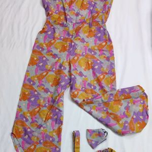 Flower Print Jumpsuit