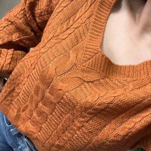 Rusty Cable Knit Pullover