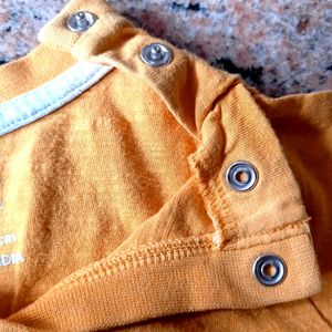 Mustard And Denim Nekar T-shirt Set 6to9 Month