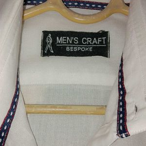 (men's craft)White Shirt For Men