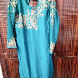 Festive Wear Kurta And Broad Plazzo Set