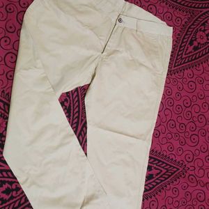 Cream Color Cotton Pant