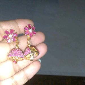 One Gram Gold Plated Earrings