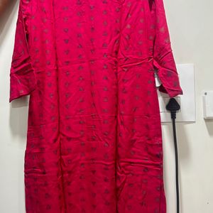 Dark Pink Knee Length Kurta