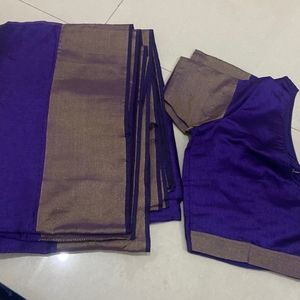 PurpleSaree With Blouse