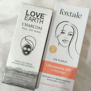 Foxtale Sunscreen & Love Earth Peel Mask