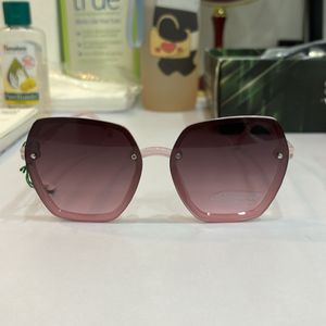 Pink Mauve Hexa Shaped Sunglass