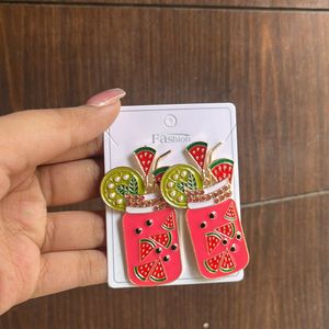 Watermelon Splash Earring