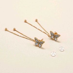 Korean Butterfly Tassel Earrings