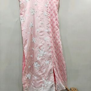 Baby Pink Kurti With Palazzo