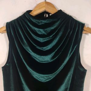 Velvet Western Cowl Top