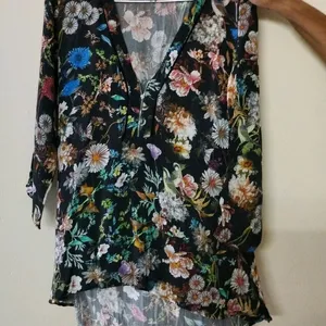 Authentic Zara Floral Top