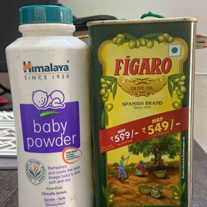 FIGARO Olive Oil 500 Ml Baby Best Maasage Oil🥳🤩@ Himalaya Baby Power 200 g