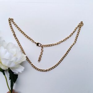 Gold Necklace Set with Watch And Bracelet