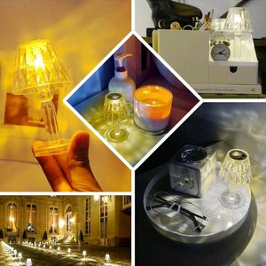 Mini Acrylic LED Desk Lamps Table Lamp Portable Cr