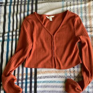 H&M full sleeves crop top