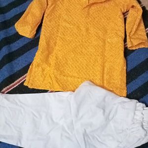 Kid Haldi Kurta Pajama Set