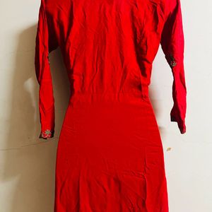 Red Designer Festival Wear Gown