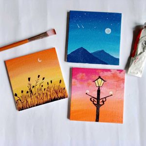 3 Mini Painting Decor (HAND-PAINTED)