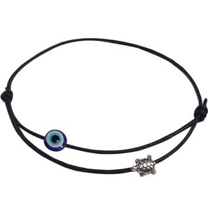 EvilEye and Turtoise two layer thread anklet