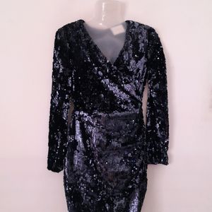 Navy Blue Sequenced Dress (Women's)