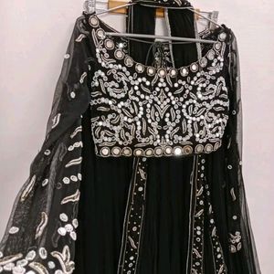 Black Mirror Work Lehenga Choli