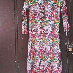 Beautiful Colourful A Line Kurti