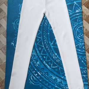 White Colour Designer Leggings