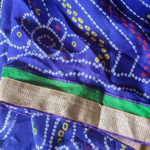 Bandhani Saree In Blue Shade